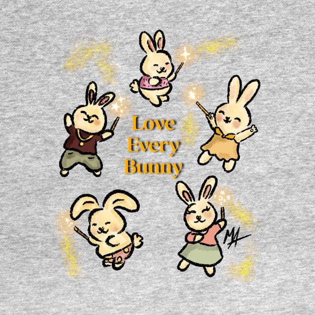 Love every bunny (with transparent background option) by The Mindful Maestra